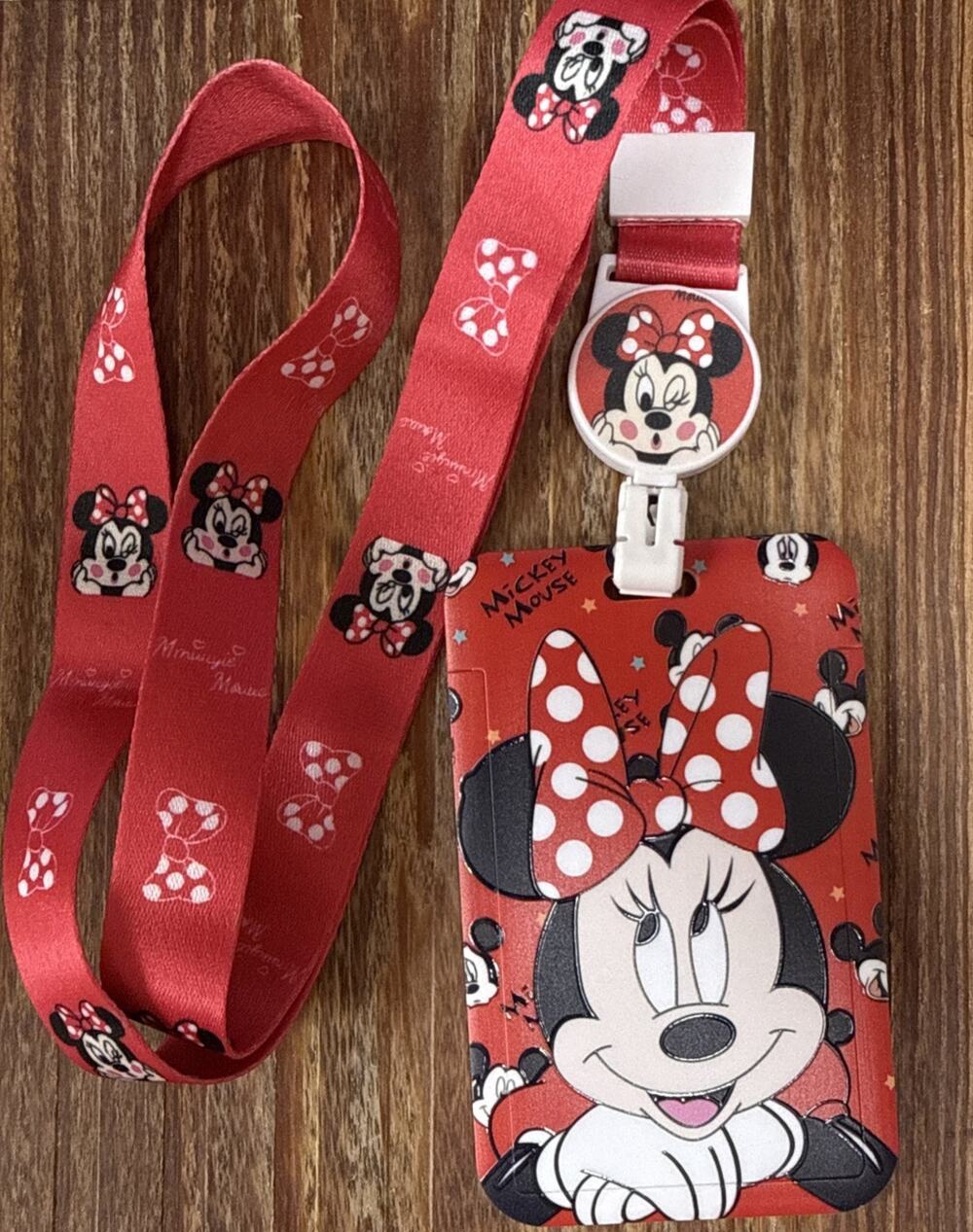 Minnie Mouse Badge ID Holder w/ Lanyard